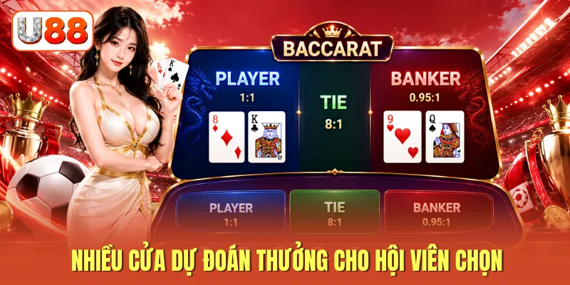 Nhiều cửa dự đoán thưởng cho hội viên chọn